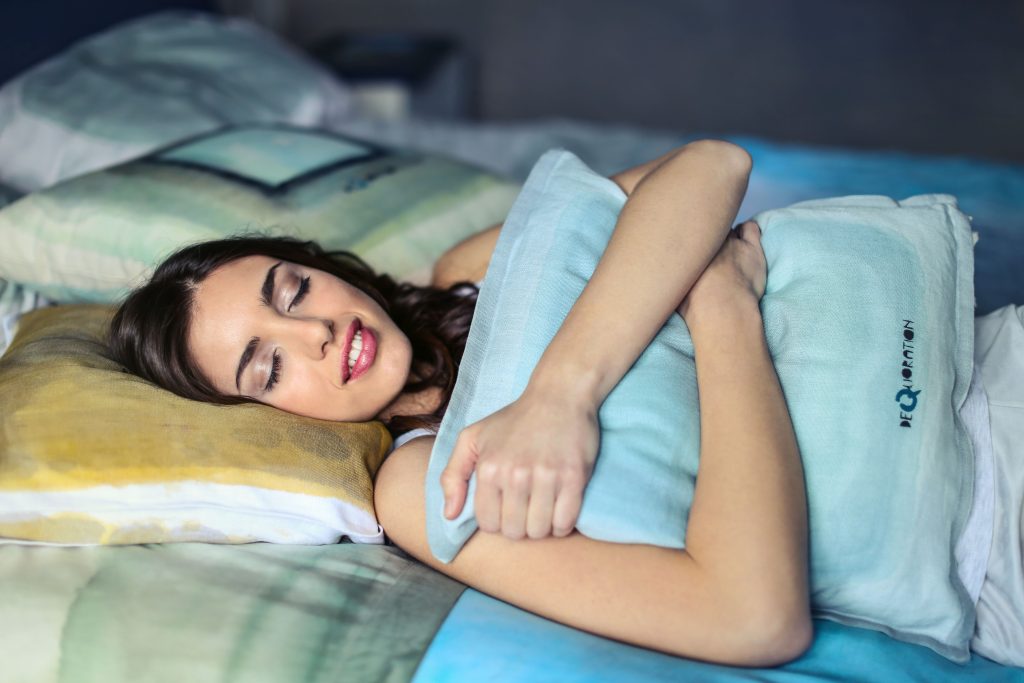 woman had a great night sleep